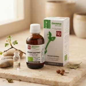 macerato glicerico biancospino fitomedical su tavolo