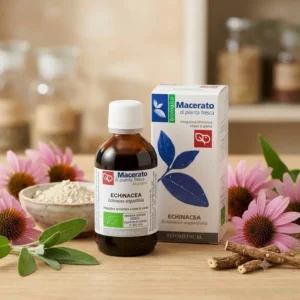 macerato da pianta fresca di echinacea fitomedical su tavolo