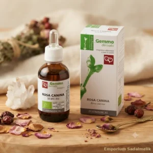 macerato glicerico rosa canina fitomedical su tavolo