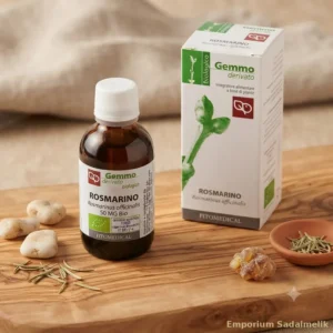 macerato glicerico rosmarino fitomedical su tavolo