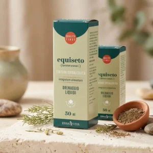 tintura idroalcolica di equiseto erba vita su tavolo