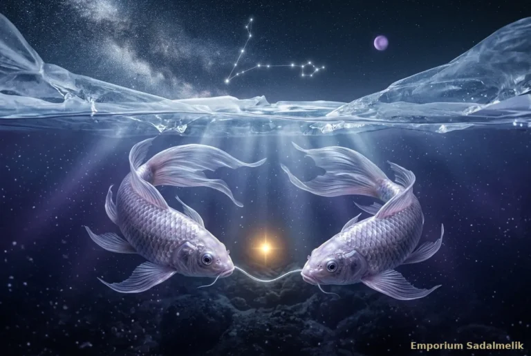 Due pesci argentei legati da un filo di luce sotto il ghiaccio del mare d'inverno: la Terza Notte Santa degli Ideali sotto i Pesci, Emporium Sadalmelik