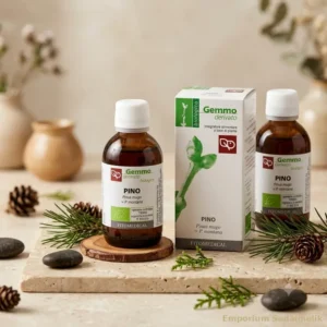 macerato glicerico pino fitomedical su tavolo