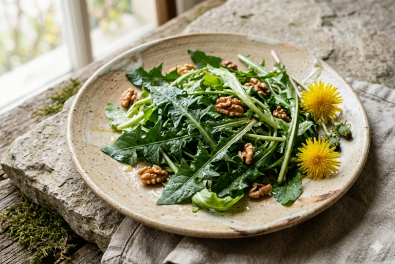 insalata di tarassaco e noci