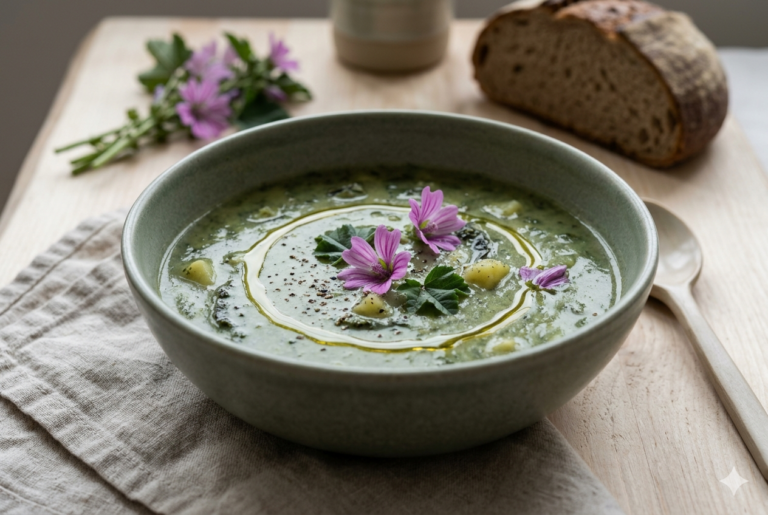 Zuppa depurativa a base di Malva e patate