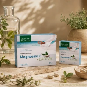 Scatola capsule di Magnesio + b6 + Baobab lignes de plantes.